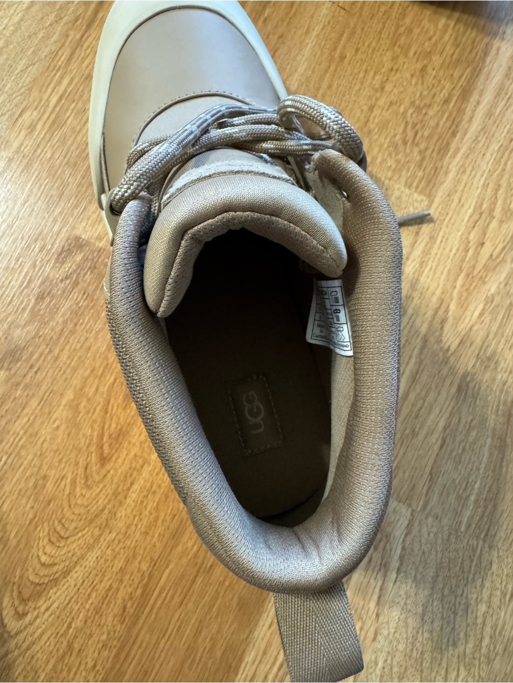 UGG NEUMEL X SAND TEXTILE LEATHER WATERPROOF CHUKKA WOMEN'S RAIN BOOTS SIZE US 9 - Picture 7 of 14